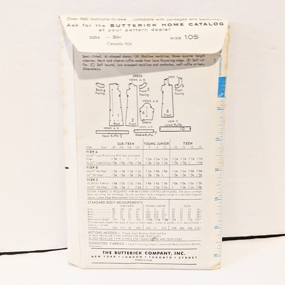 2/$20 Vintage Butterick Pattern 3354 - Picture 2 of 4